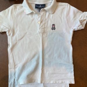 Boys Small 7/8 Psycho Bunny polo shirt white